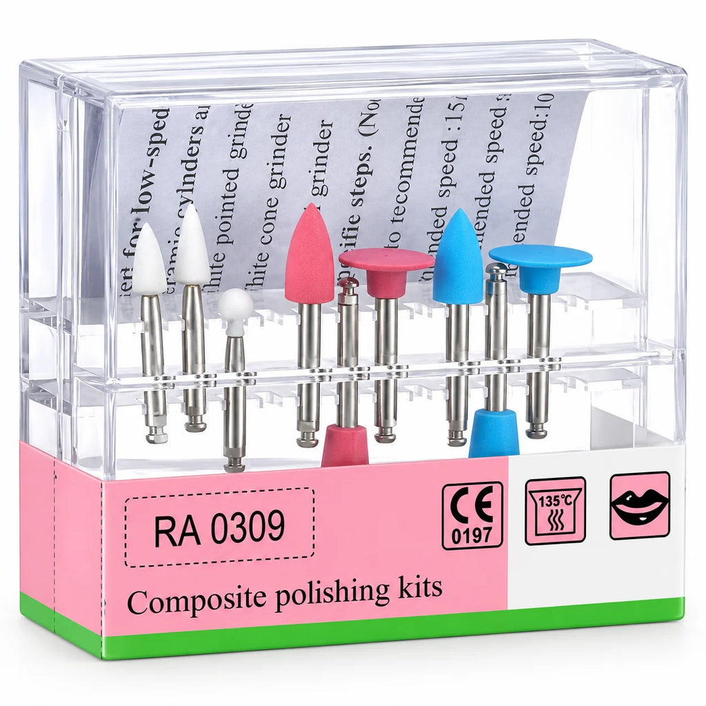 Dental Composite Polishing Kit RA 0309 – 9 Pieces | Low-Speed Contra-Angle