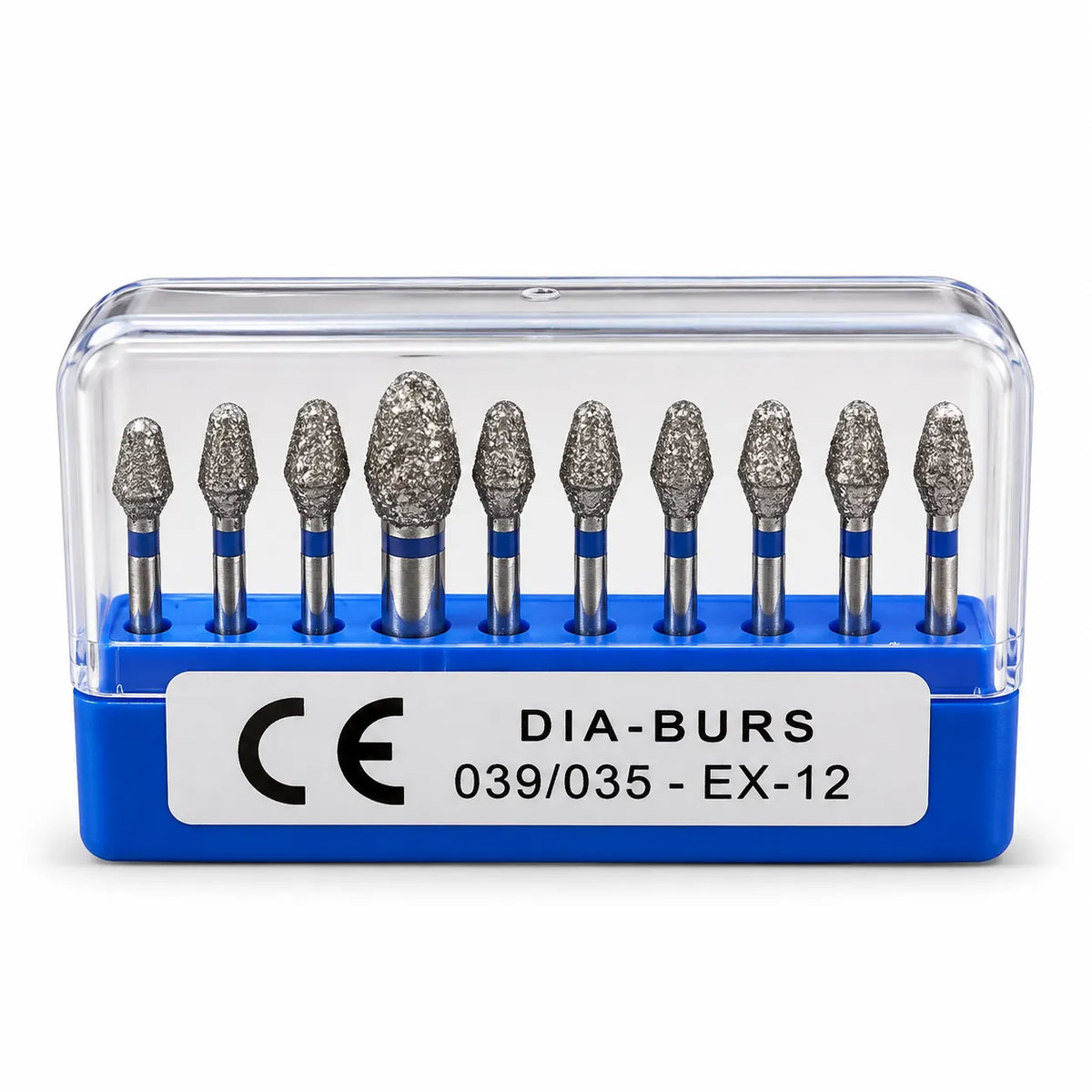 EX-12 Dental Diamond Burs – FG High-Speed | Pack of 10
