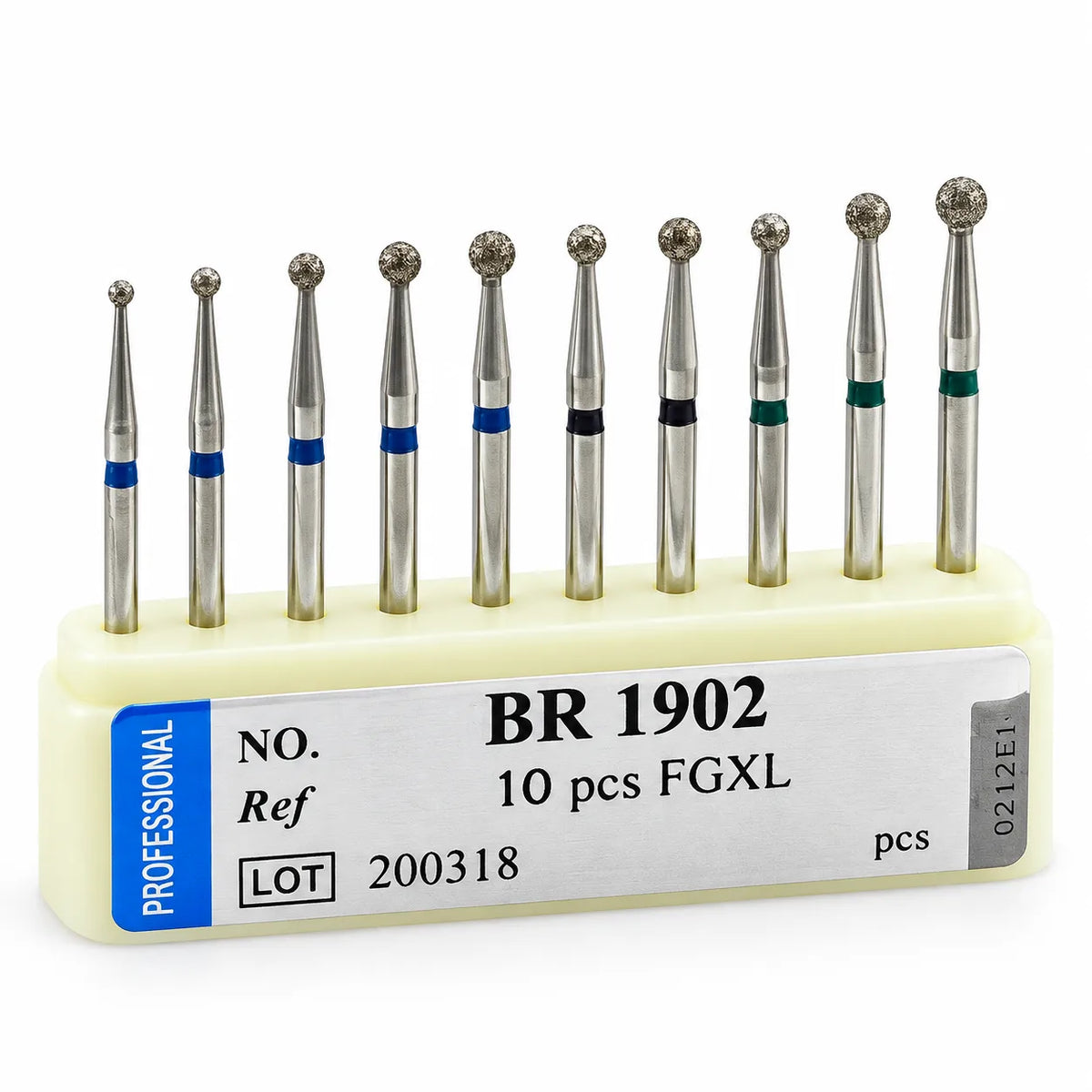 Round Dental Diamond Burs – FG High-Speed | Pack of 10