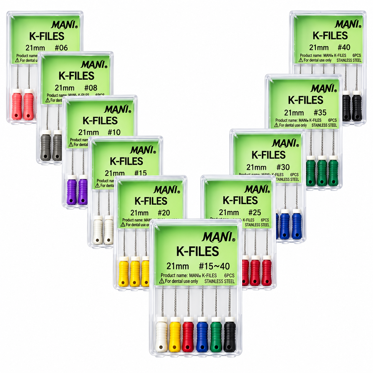 MANI K-Files – Stainless Steel Endodontic Root Canal Hand Files
