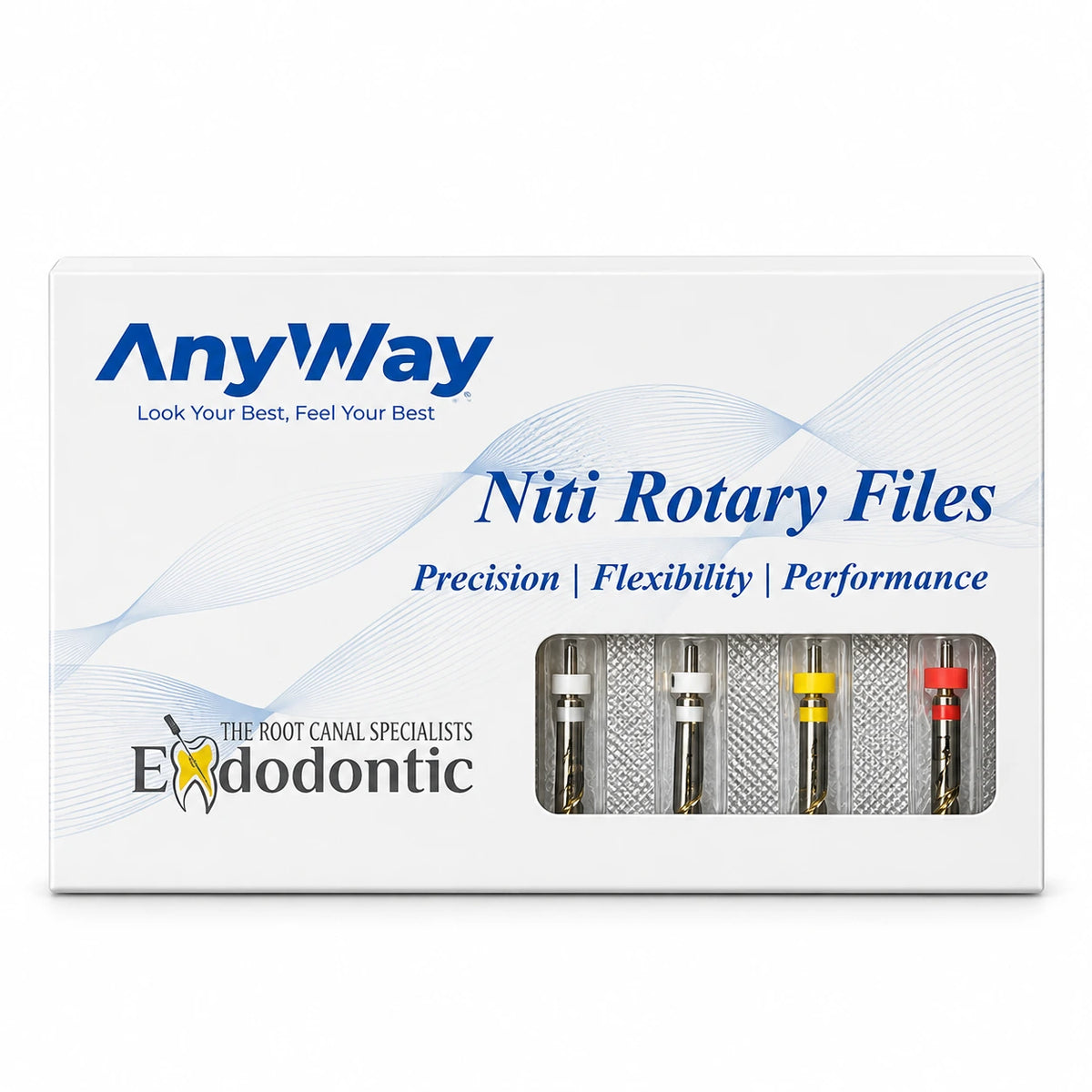 AnyWay NiTi Rotary Files – Dental Endodontic Root Canal Files (21mm & 25mm)