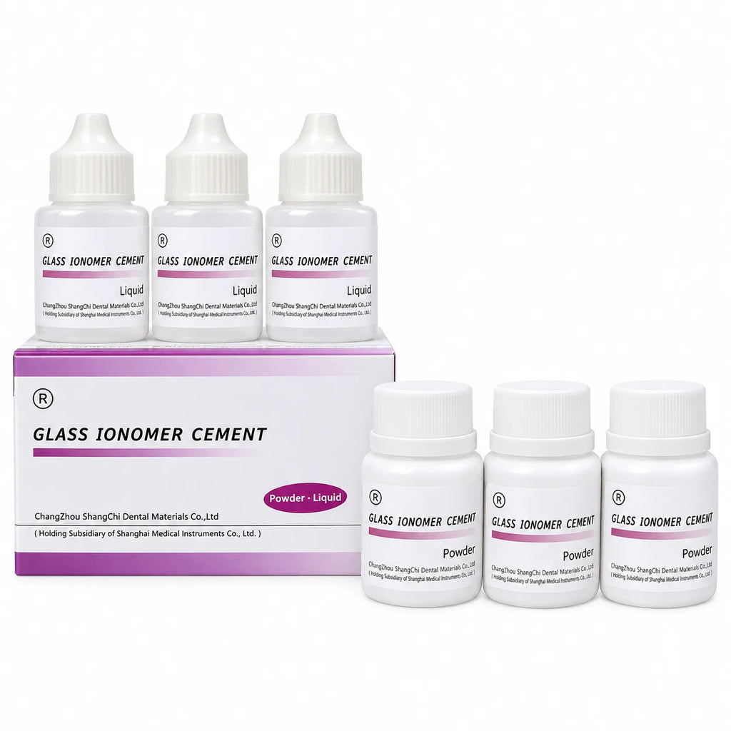 DENTGIST Glass Ionomer Cement (GIC) – 3 Powder + 3 Liquid Bottles