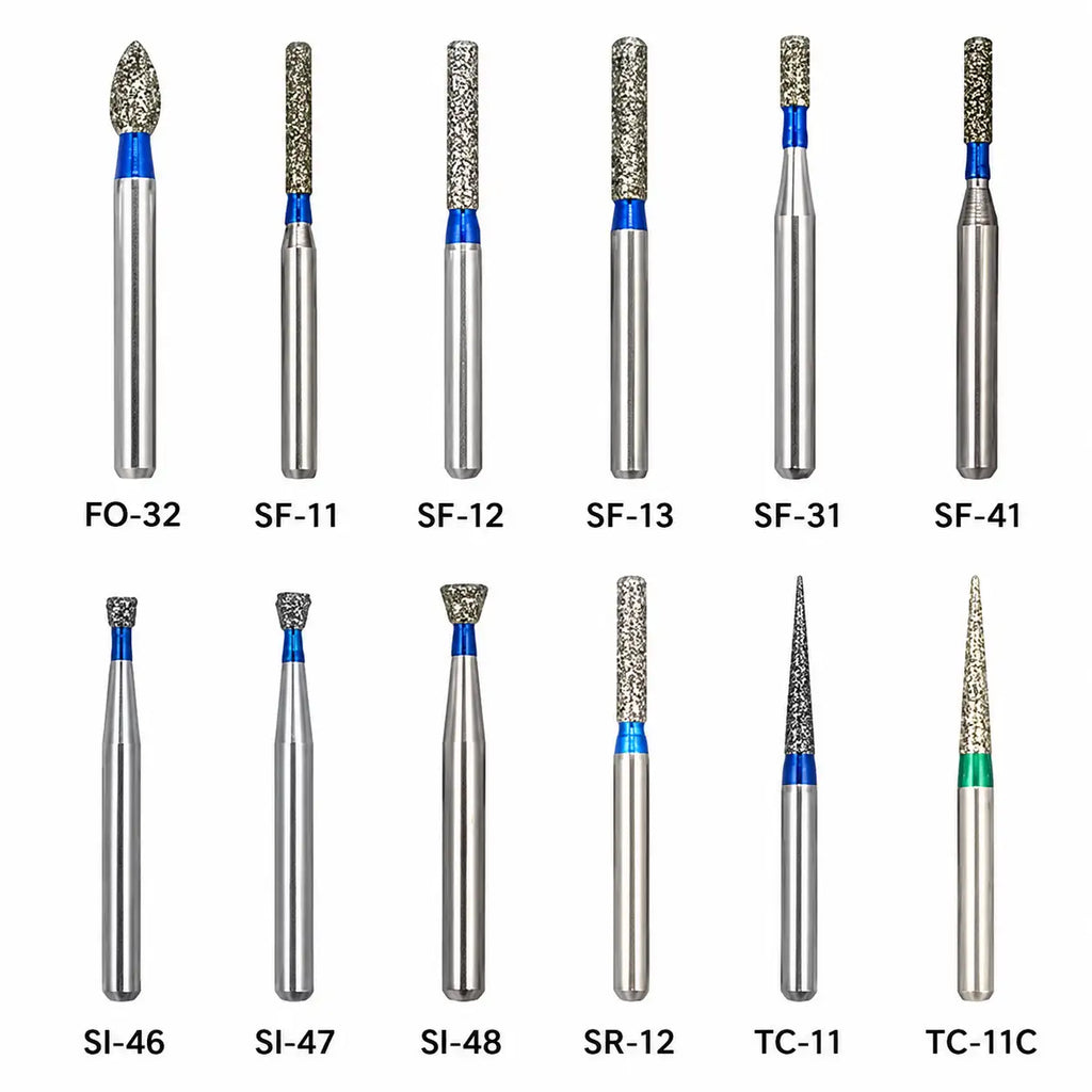 SI Series Dental Diamond Burs – FG High-Speed | Pack of 10