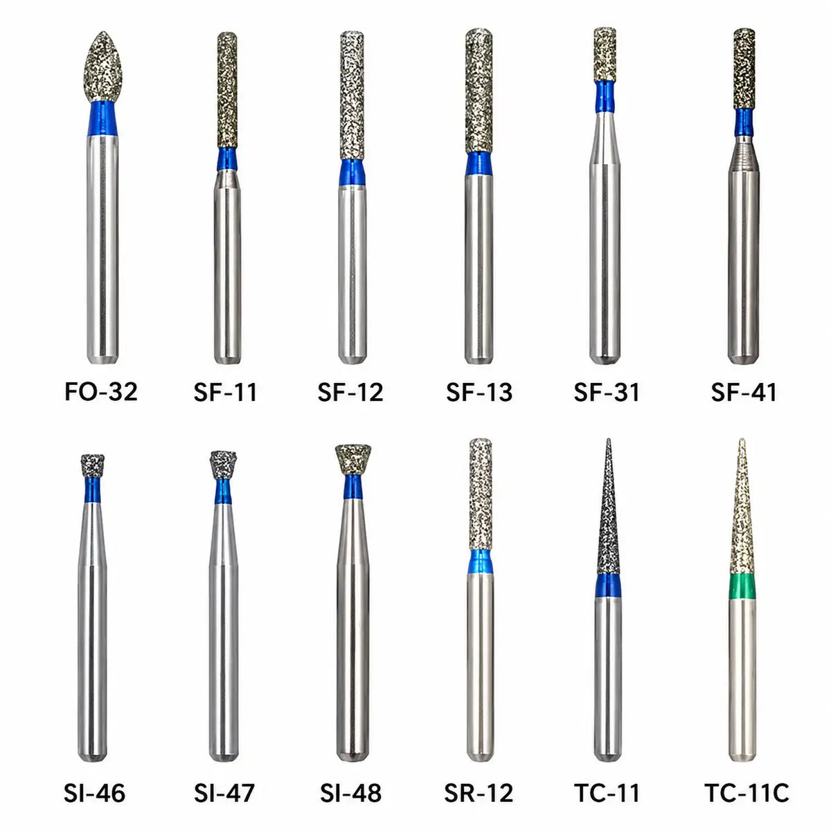 SI Series Dental Diamond Burs – FG High-Speed | Pack of 10