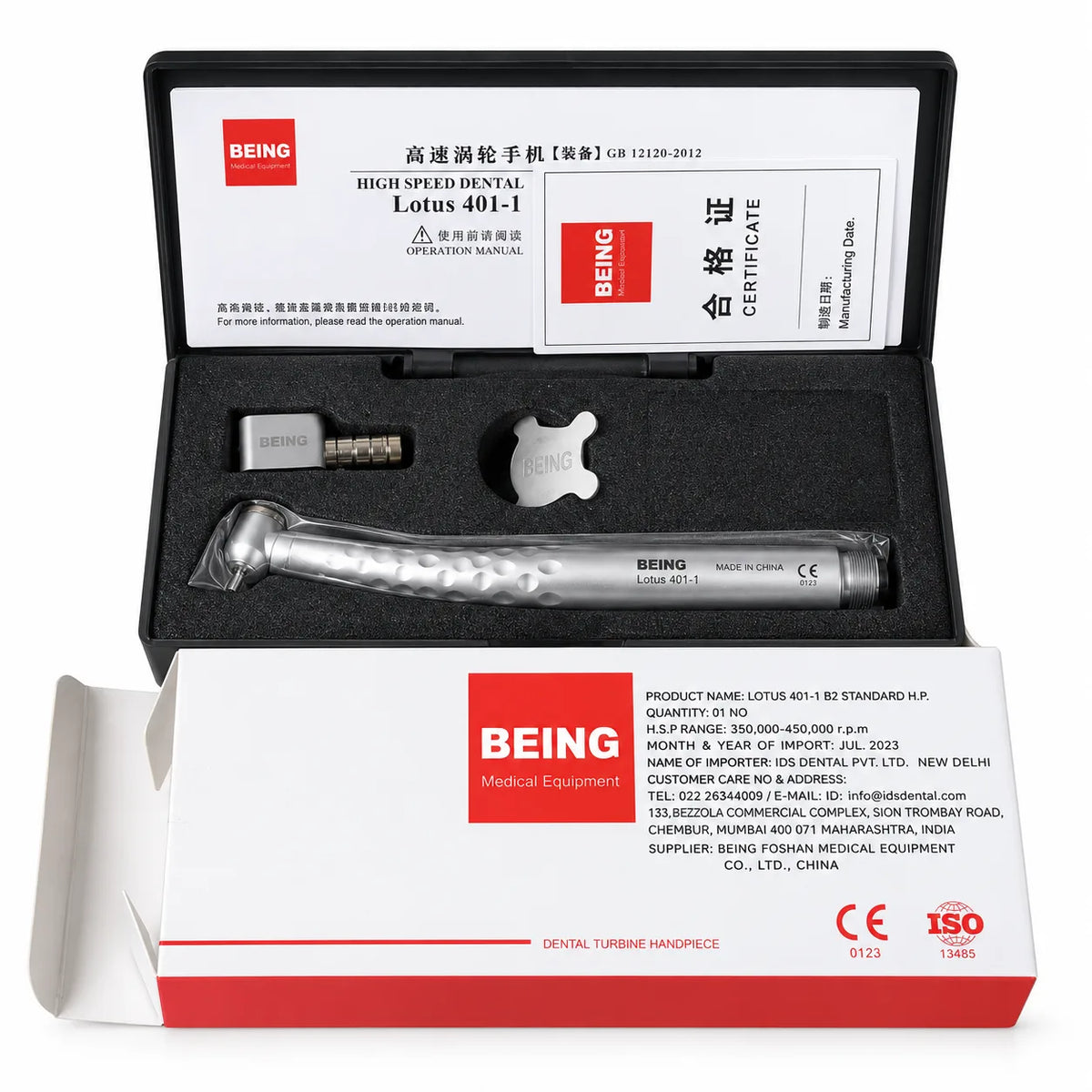 Being Foshan Standard Head Air Rotor Dental Handpiece – Bur Chuck Type | 1 Pc