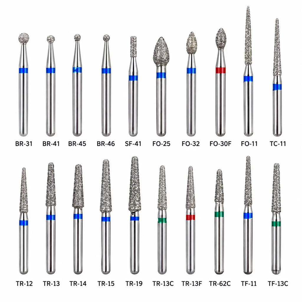 FO Series Dental Diamond Burs – FG High-Speed | Pack of 10