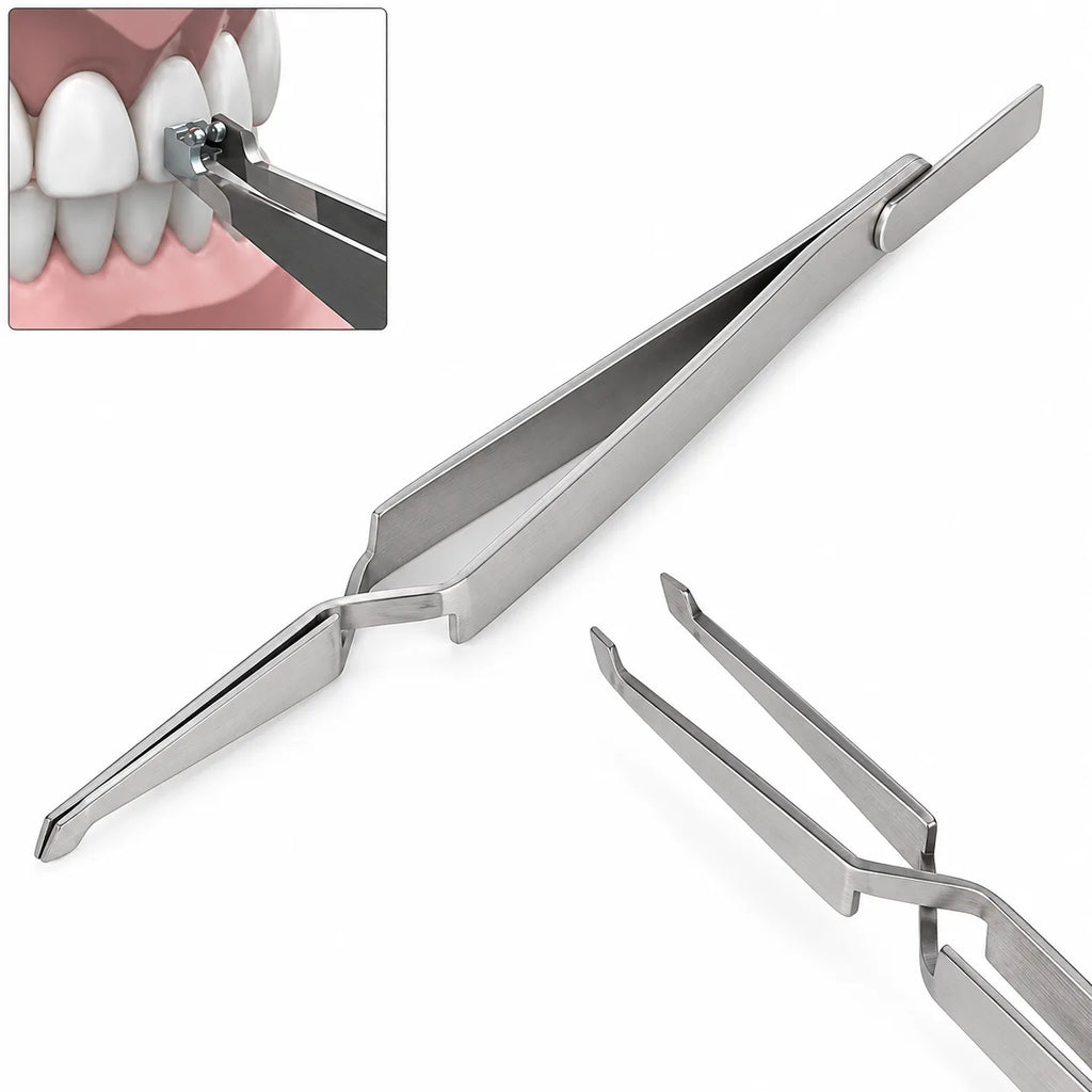 Dental Orthodontic Bracket Holder Tweezers – Stainless Steel