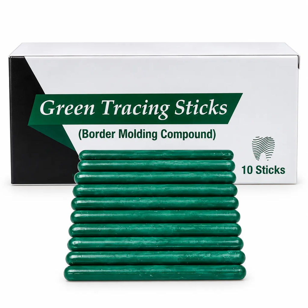 JLWAX Green Tracing Sticks – Type 1 Low Fusing Impression Compound | 10 Sticks