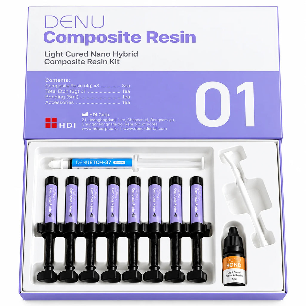 DENU Composite Resin Kit 01 – Light Cure Nano Hybrid Dental Composite