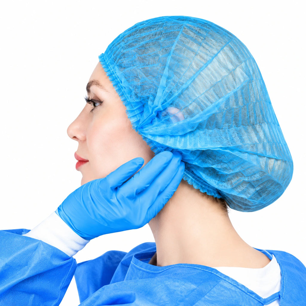 Disposable Bouffant Caps – Blue Medical & Dental Protective Hair Covers