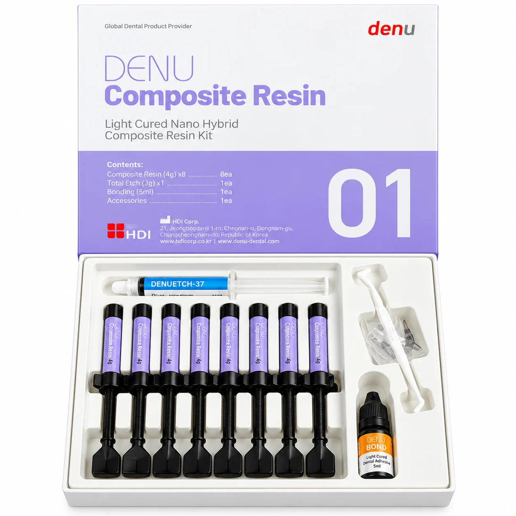 DENU Composite Resin Kit 01 – Light Cure Nano Hybrid Dental Composite