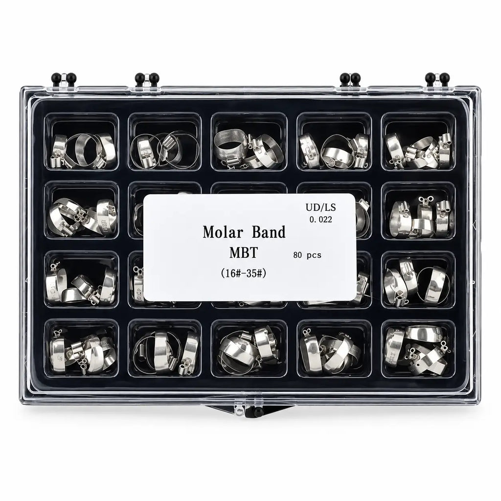 Dental Orthodontic Molar Bands – Stainless Steel | 80 Pcs