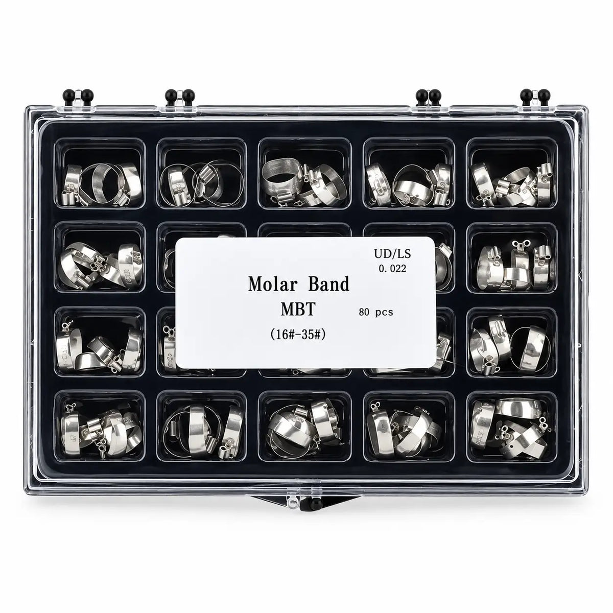 Dental Orthodontic Molar Bands – Stainless Steel | 80 Pcs