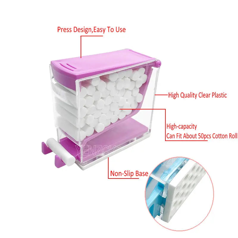 Dental Plastic Roll Dispenser box - Plastic Press-Type Holder For Clinics