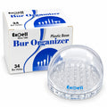 ExOell Dental Bur Holder – 34 Holes Plastic Bur Organizer with Cover