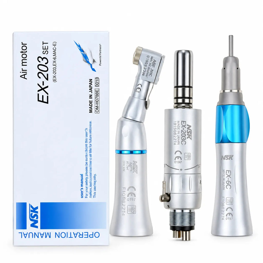 NSK EX-203 Slow-Speed Dental Air Motor – E-Type | 1:1 Direct Drive