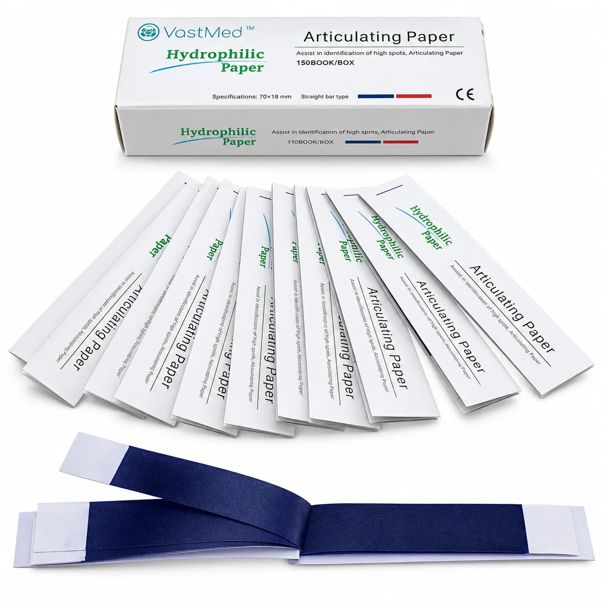 VastMed Articulating Paper – 40µm Dental Bite Marking Paper