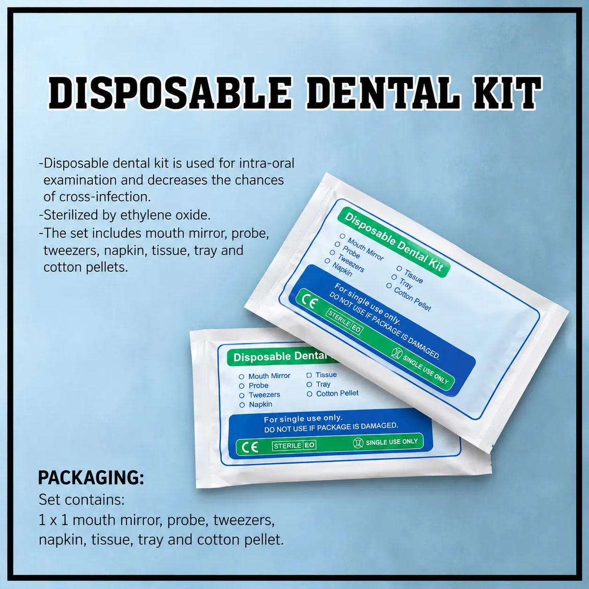 Disposable Dental Examination Kit – 10 Sets