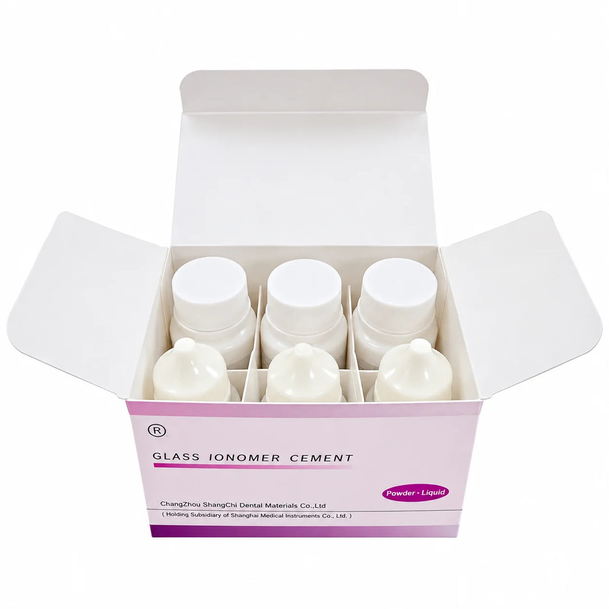 DENTGIST Glass Ionomer Cement (GIC) – 3 Powder + 3 Liquid Bottles