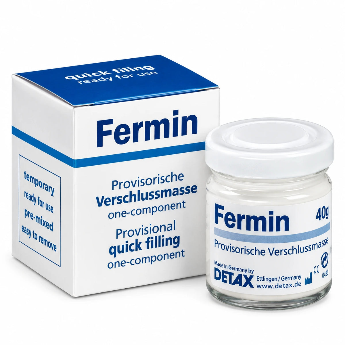 DETAX Fermin Temporary Filling Material – Provisional Dental Filling (40g)